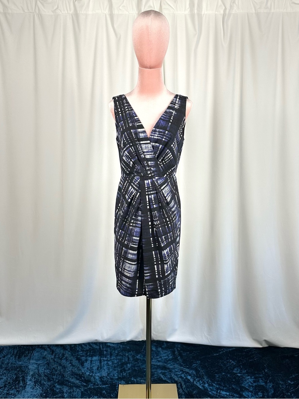 Banana Republic Y2K Silk Blend Faux Wrap Sheath Dress Size 4